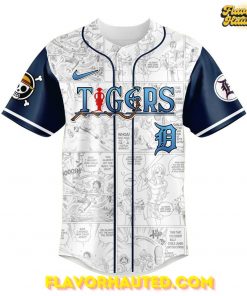 Detroit Tigers One Piece Night Game Limited Edition White Baseball Jersey