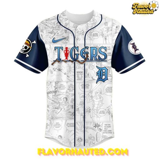 Detroit Tigers One Piece Night Game Limited Edition White Baseball Jersey