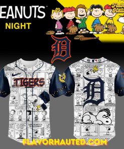 Detroit Tigers x Peanuts Night Special Baseball Jersey
