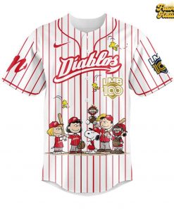 Diablos Rojos del México 100 Años De Historia Peanuts Night Special Baseball Jersey