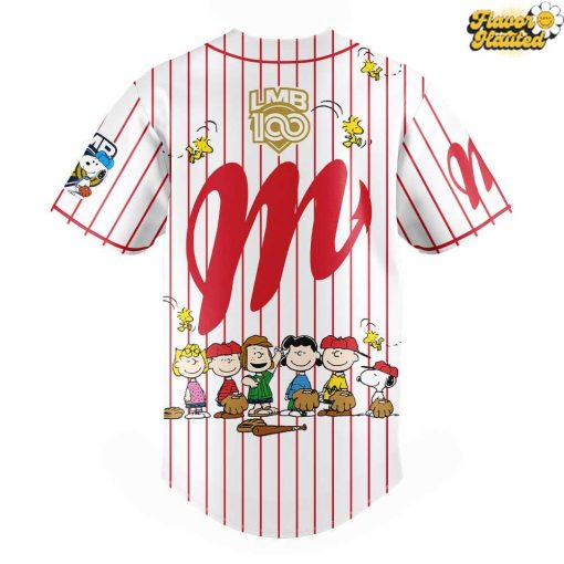 Diablos Rojos del México 100 Años De Historia Peanuts Night Special Baseball Jersey
