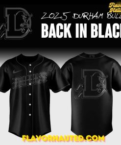 Durham Bulls Back In Black Special Baseball Jersey