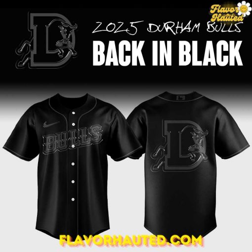 Durham Bulls Back In Black Special Baseball Jersey