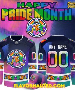 Edmonton Oilers Happy Pride Month 2025 Hockey Jersey