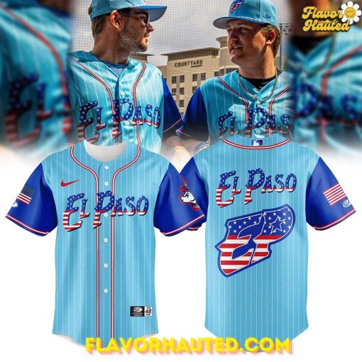 El Paso Chihuahuas Independence Day 2025 Special Baseball Jersey