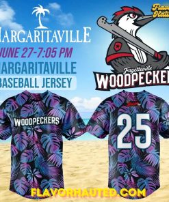 Fayetteville Woodpeckers x 2025 Margaritaville Night Special Baseball Jersey
