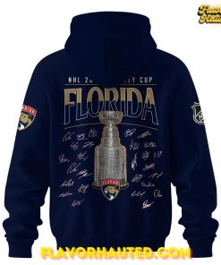 Florida Panthers Champion NHL 2025 Stanley Cup Navy Blue Hoodie 3