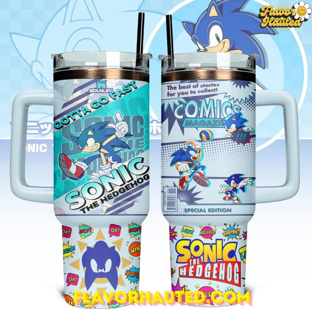 Gotta Go Fast Sonic The Hedgehog Limited Edition Stanley Tumbler 40oz Gotta Go Fast Sonic The Hedgehog Limited Edition Stanley Tumbler 40oz