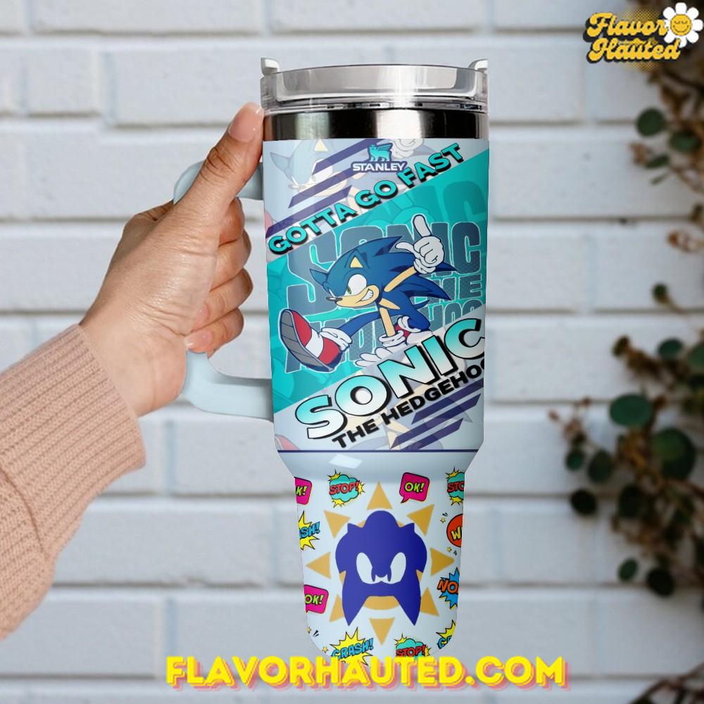 Gotta Go Fast Sonic The Hedgehog Limited Edition Stanley Tumbler 40oz Gotta Go Fast Sonic The Hedgehog Limited Edition Stanley Tumbler 40oz