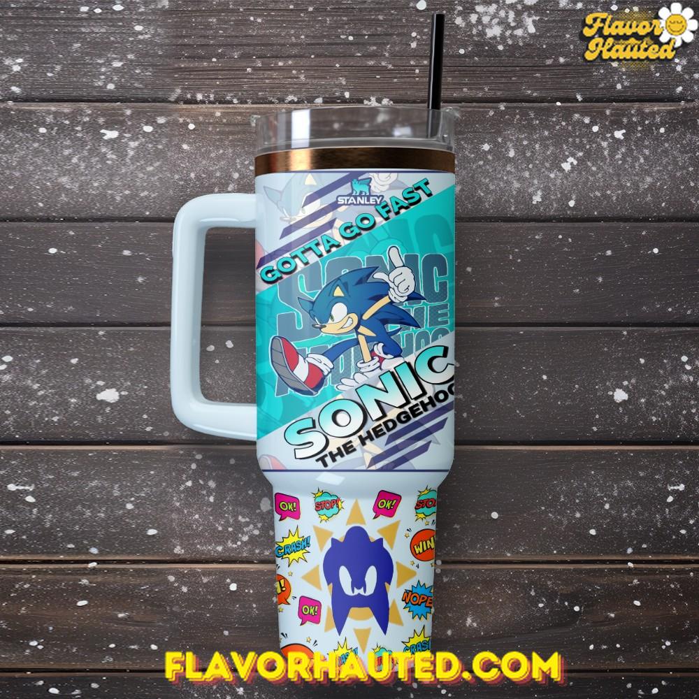Gotta Go Fast Sonic The Hedgehog Limited Edition Stanley Tumbler 40oz Gotta Go Fast Sonic The Hedgehog Limited Edition Stanley Tumbler 40oz