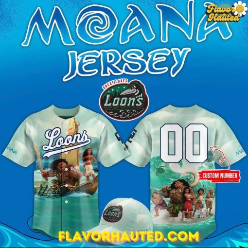 Great Lakes Loons Moana Night Special Baseball Jersey
