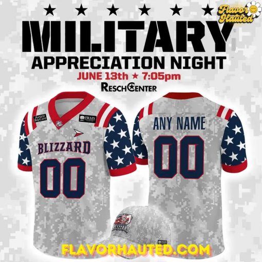 Green Bay Blizzard x Military Appreciation Night 2025 Football Jersey