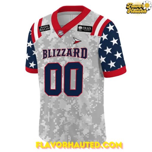 Green Bay Blizzard x Military Appreciation Night 2025 Football Jersey