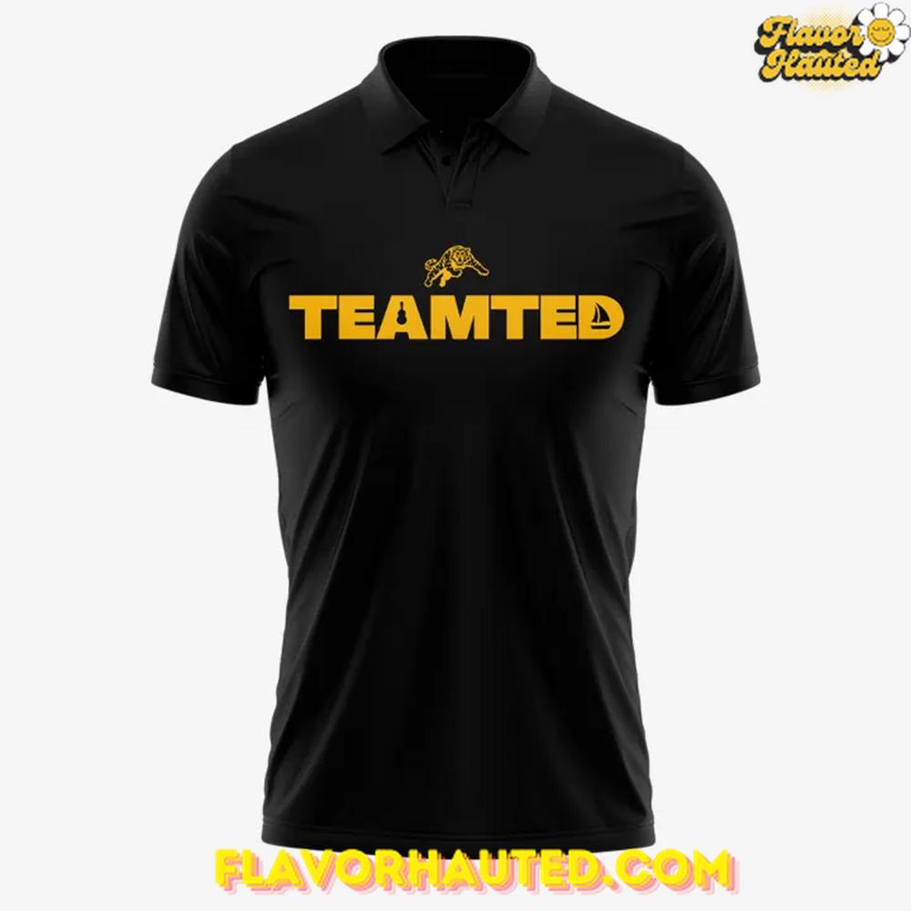 Hamilton Tiger-Cats x Team Ted Special 2025 Polo Shirt Hamilton Tiger-Cats x Team Ted Special 2025 Polo Shirt
