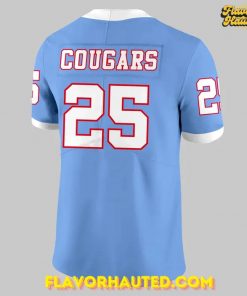 Houston Cougars uniform set for 2025 Blue Football Jersey 3