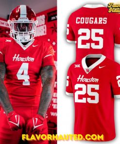 Houston Cougars Uniform Set for 2025 Red Football Jersey