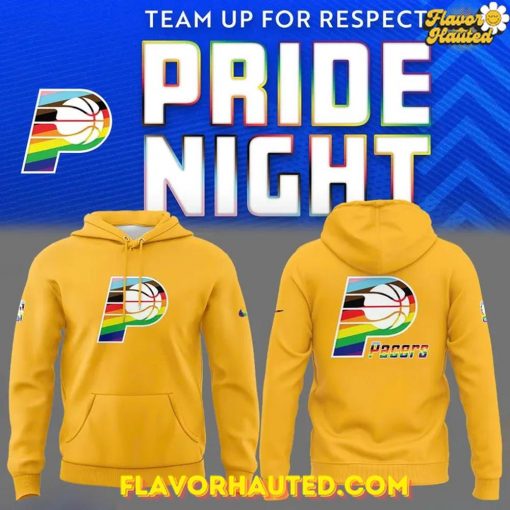 Indiana Pacers 2025 Pride Month Special Edition Yellow Hoodie