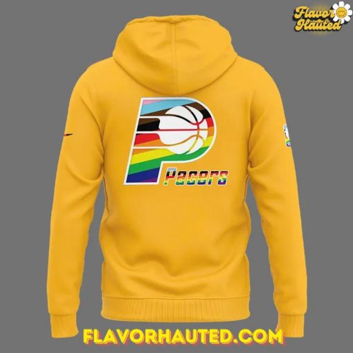 Indiana Pacers 2025 Pride Month Special Edition Yellow Hoodie