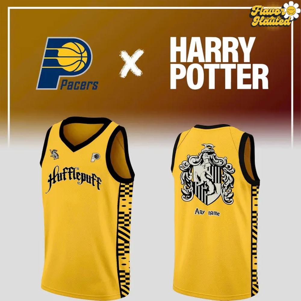 Indiana Pacers x Harry Potter Hufflepuff House Basketball Jersey Indiana Pacers x Harry Potter Hufflepuff House Basketball Jersey