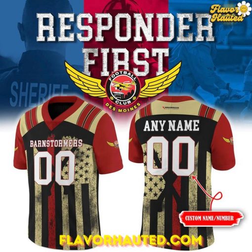 Iowa Barnstormers 2025 First Responders Night Special Football Jersey