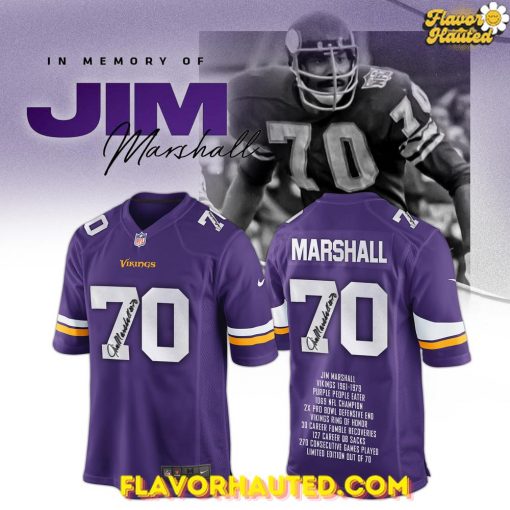 Jim Marshall Commemorative 1937–2025 Limited Edition Football Jersey