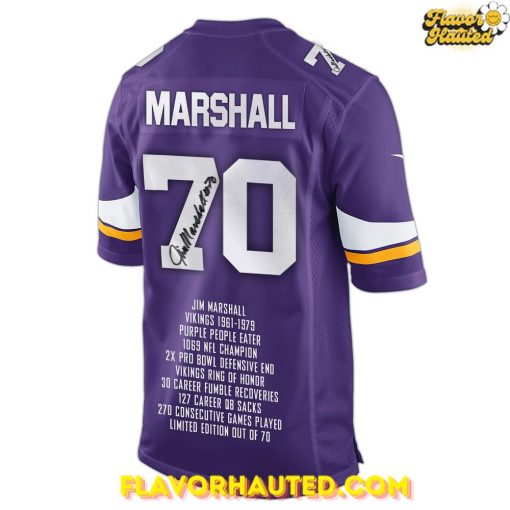 Jim Marshall Commemorative 1937–2025 Limited Edition Football Jersey