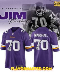 Jim Marshall Minnesota Vikings Memorial 1937–2025 Special Edition Football Jersey
