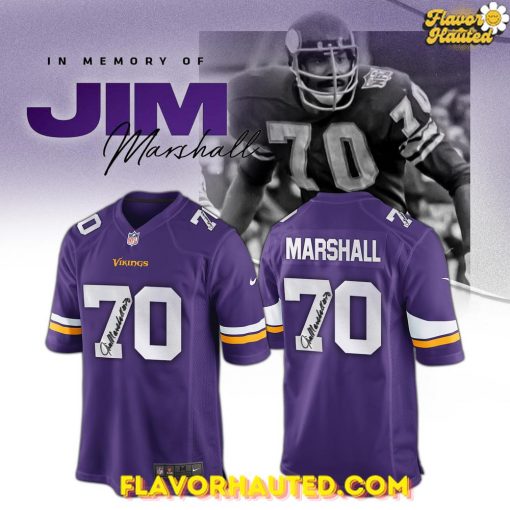 Jim Marshall Minnesota Vikings Memorial 1937–2025 Special Edition Football Jersey