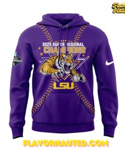 LSU Tigers Baseball 2025 Super Regional Champions Purple Hoodie