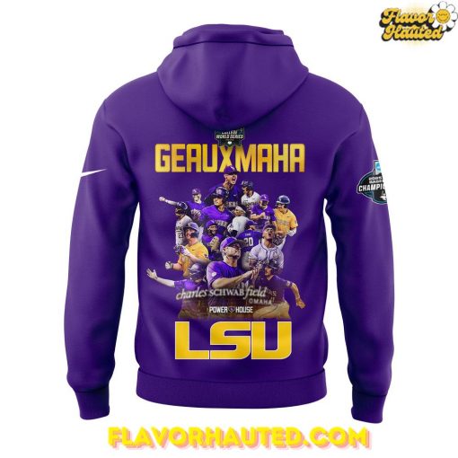 LSU Tigers Geauxmaha 2025 College World Series Champions Special Hoodie