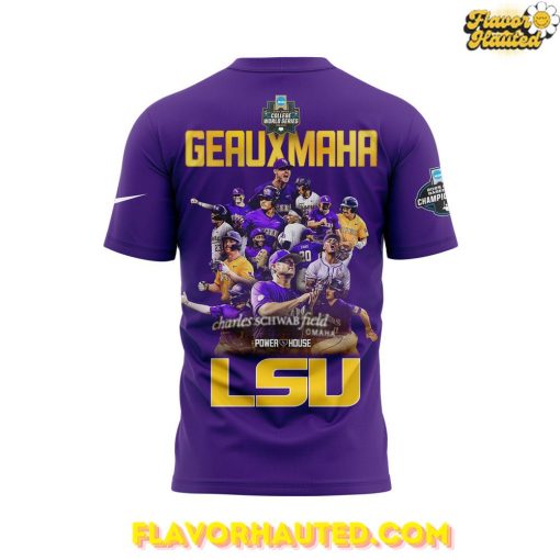 LSU Tigers Geauxmaha 2025 College World Series Champions Special T-Shirt