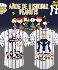 Sultanes de Monterrey 100 Años De Historia Peanuts Night Special Baseball Jersey