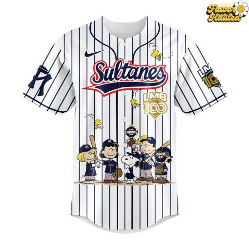 Sultanes de Monterrey 100 Años De Historia Peanuts Night Special Baseball Jersey