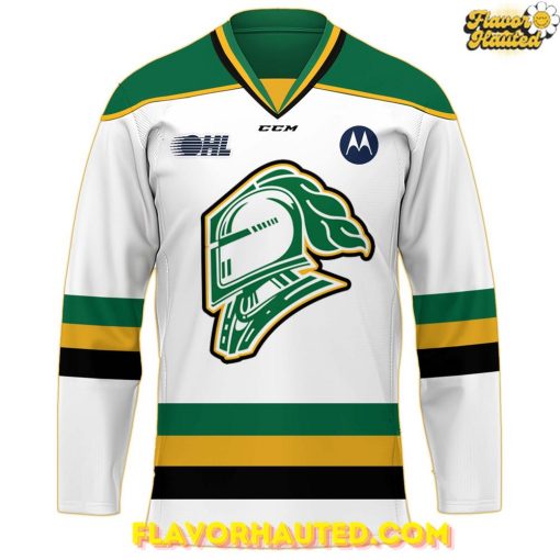 London Knights Champions Memorial Cup 2025 VCPO White Hockey Jersey