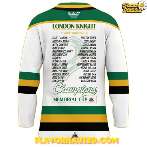 London Knights Champions Memorial Cup 2025 VCPO White Hockey Jersey