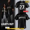 Los Angeles Angels Black Lights Out Custom Baseball Jersey