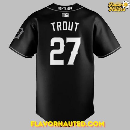 Los Angeles Angels Black Lights Out Custom Baseball Jersey