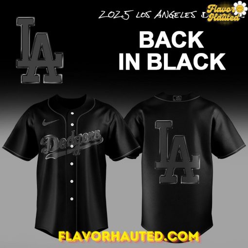 Los Angeles Dodgers Back In Black Special Baseball Jersey