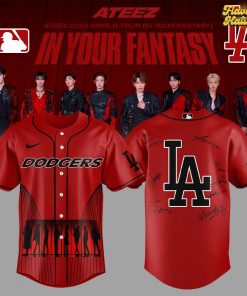Los Angeles Dodgers x ATEEZ 2025 World Tour Baseball Jersey