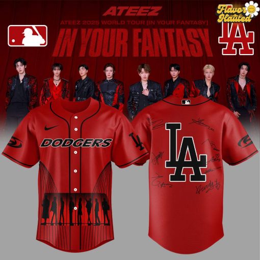 Los Angeles Dodgers x ATEEZ 2025 World Tour Baseball Jersey