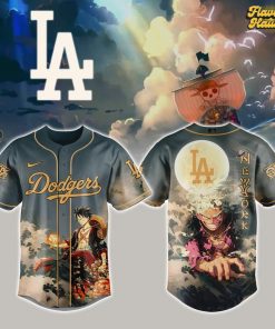 Los Angeles Dodgers x Luffy Gear 5 Nika Form Baseball Jersey