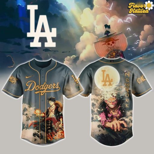Los Angeles Dodgers x Luffy Gear 5 Nika Form Baseball Jersey