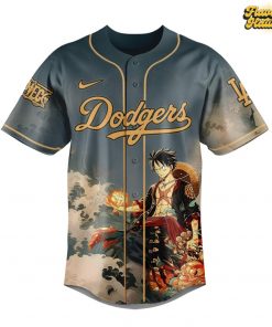 Los Angeles Dodgers x Luffy Gear 5 Nika Form Baseball Jersey