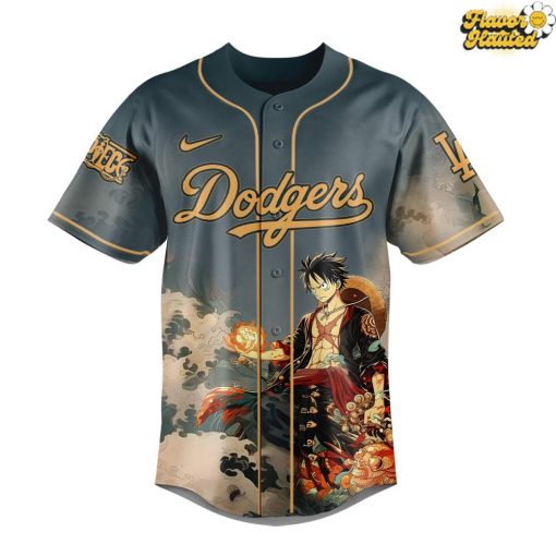 Los Angeles Dodgers x Luffy Gear 5 Nika Form Baseball Jersey
