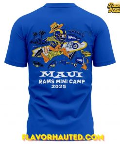 Los Angeles Rams Maui Mini Camp 2025 Tropical T Shirt 3