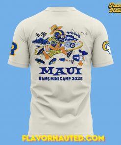 Los Angeles Rams Mauicamp Collection 2025 Special Cream T Shirt 3
