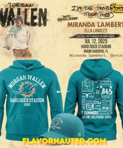 Miami Dolphins and Morgan Wallen Hard Rock Stadium 2025 Special Concert Hoodie