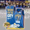 NBA Champions 2025 Oklahoma City Thunder “Won For The City” Blue Basketball Jersey