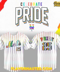 New York Mets Celebrate Pride Month 2025 Striped Baseball Jersey