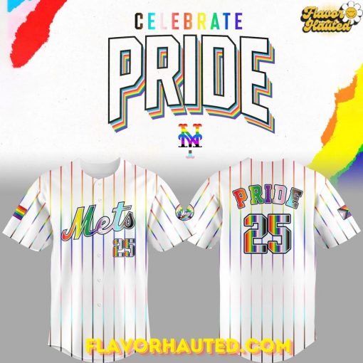 New York Mets Celebrate Pride Month 2025 Striped Baseball Jersey